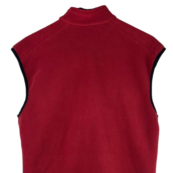 The North Face Mens Sz Small Fleece Vest Jacket Red Full Zip Base Layer - Picture 3 of 5